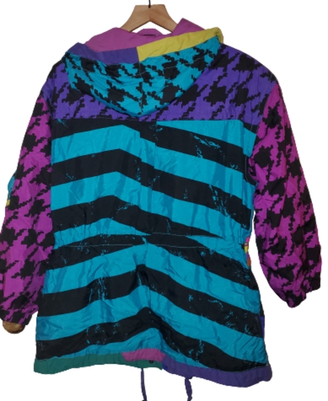 OBERMEYER Vintage 80s Coat Colorful Size 10/12 - Picture 5 of 6